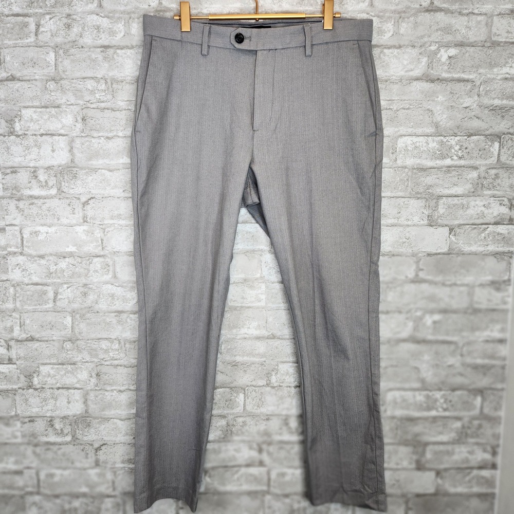 Banana Republic Slim-Tapered Fit Pants Grey Stretch Business Casual 31x30